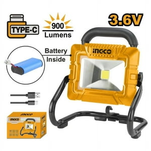 Lampara Inalámbrica Portátil 3,6V Con Batería Y Cable Usb Ingco