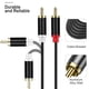 thumbnail image 3 of Adaptador de audio Aux con cable RCA para iPhone, cable divisor Y de 2 macho compatible con iPhone/amplificador/coche/teatro en casa/altavoz, 3 of 8