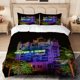 thumbnail image 1 of 3pcs Vintage Horror Tower Themed Bedding Set, 1 of 1