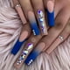 thumbnail image 1 of Luxury Long Press On Nails Coffin Fake Nails Purple Ballerina Flash Rhinestones Stick On Nails Full Cover Acrylic False Nails For Women, 1 of 3