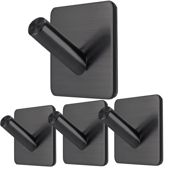Ganchos adhesivos de pared Fotosnow negro mate, 6.8 kg, acero inoxidable