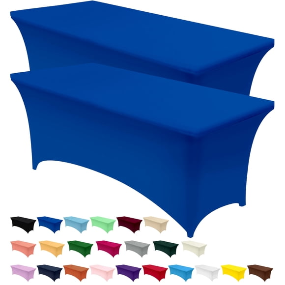 Mantel Utopia Kitchen Spandex, paquete de 2 unidades, 6 pies, color azul real
