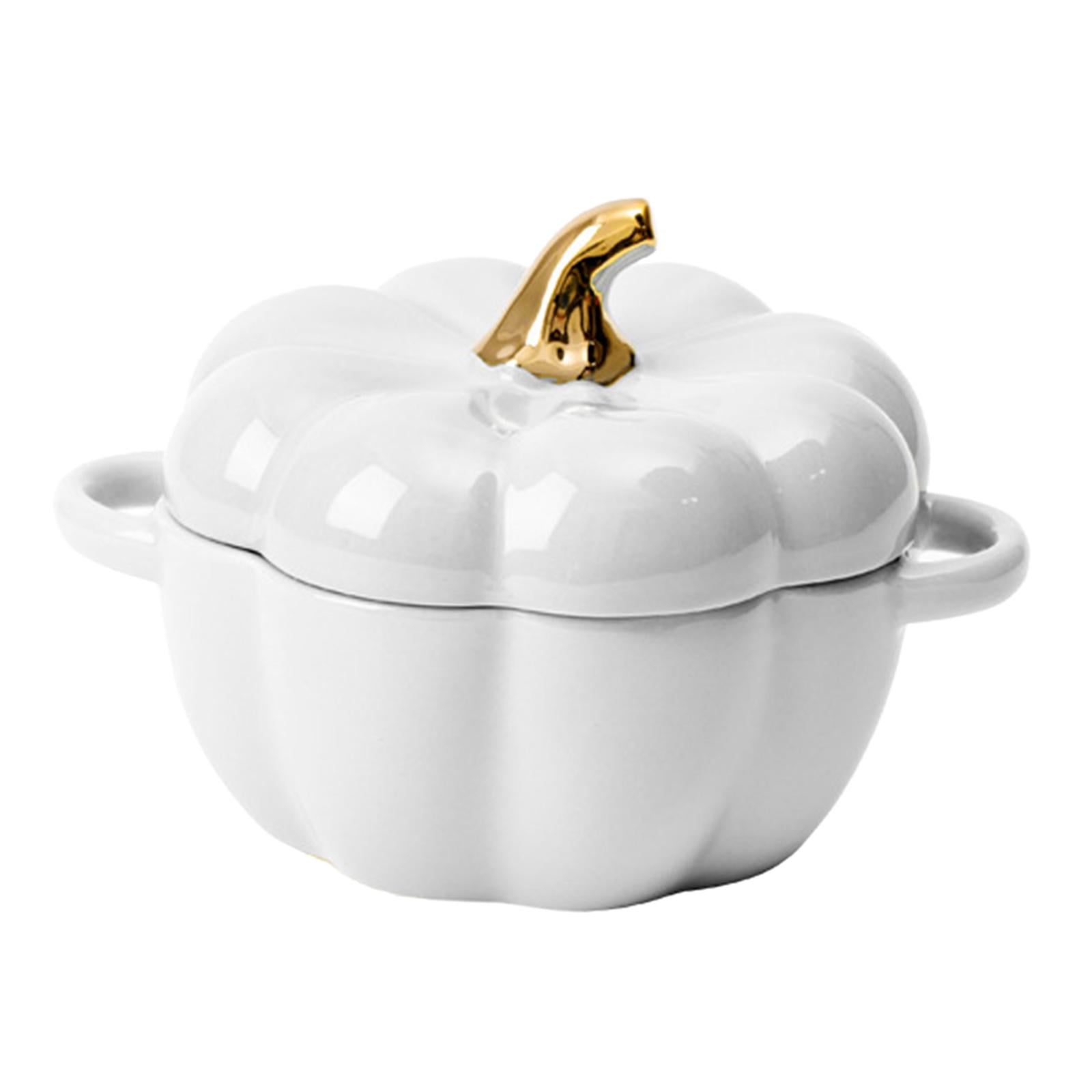 Magideal - Taza De Calabaza Irrompible, Taza De Café Segura Para Microondas, Taza Bonita Resistente Al Calor Y Al Frío, Taza De Calabaza De Cerámica, Taza De Sop Blanco