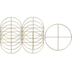 Bothyi - 10 Colgantes De Marco De Aro De Corona Floral Atrapasueños Para Telón De Fondo Hogar 20 Cm