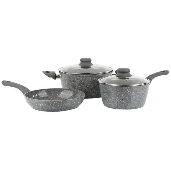 Batería de Cocina Con Revestimiento De Cerámica 5 Piezas Aluminio Forjado Marmoleado, 1 Un