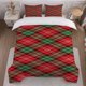 thumbnail image 1 of 3pcss Plaid Pattern Printed Duvet Cover Set Themed Bedding 3pcss Set, 1 of 1