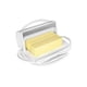 thumbnail image 1 of Mantequera con tapa abatible con tapa y cuchillo, 8 oz, color blanco, 1 of 4