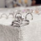 thumbnail image 3 of Exquisite V-Shape Solitaire Ring with Heart Shape Zircon - Perfect for Engagement, Banquet, and Valentine's Day Gift, 3 of 5