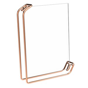 Magideal - Soporte De Exhibición De Fotografía Acrílico De Escritorio De Fotografía De Metal Creativo Para Sala De , Dormitorio, Oro Rosa A4