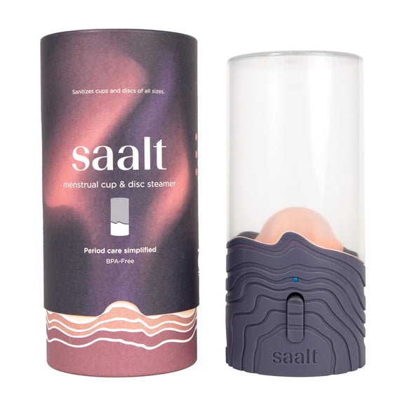 Vaporizador para copas menstruales Saalt Blue Dusk, compacto y portátil
