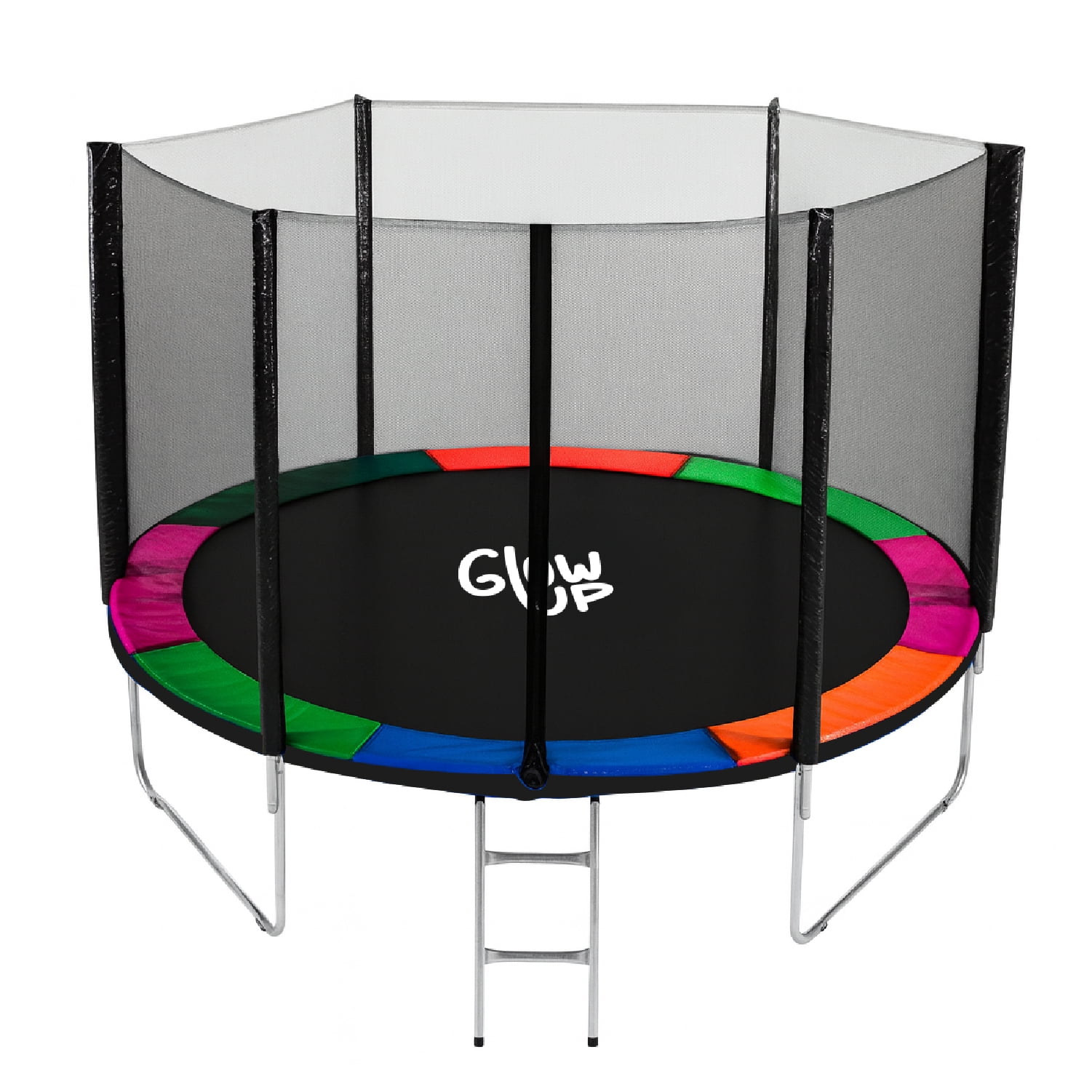 Cama Elástica 12ft 3,66 Mts Glowup + Malla Y Escalera