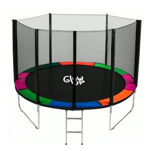 Cama Elástica 12Ft 3,66 Mts Glowup + Malla Y Escalera