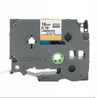 Genérico - Cinta Fluorescente Para Rotuladora Brother Tze-B41 18Mm Naranja