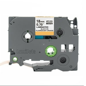 Generica - Cinta Fluorescente Para Rotuladora Brother Tze-B41 18Mm Naranja