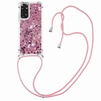 Funda Foxdock Para Xiaomi Redmi Note 12S 4G Con Cuerda Ajustable, Brillo Líquido, Protección Antigolpes Y Lente – Ideal Para Regalo