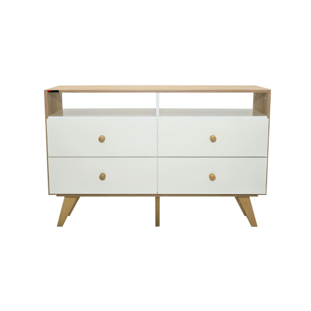Cómoda 4 Cajones Marfil Home Mobili