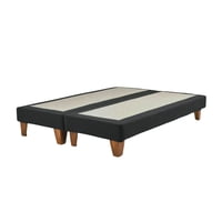 Importclick - Base Dividida Cama Europea King 200X180 Cm Gris Oscuro Felpa