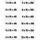 thumbnail image 1 of Decomural 15 Times Table Math WS-34447, 1 of 2