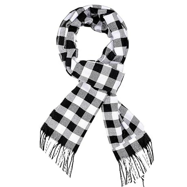 Bufanda de invierno para niños, chales cálidos, bufandas para padres e hijos, bufandas a cuadros para mujer, pequeñas