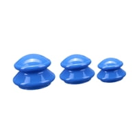 Magideal - 3 Piezas Cupping Set Copa De Silicona Para Masaje Relajante Ventosa De Succión Profesional Copa Terapéutica Para Relajación Muscular Fácil De Limpiar Azul Oscuro
