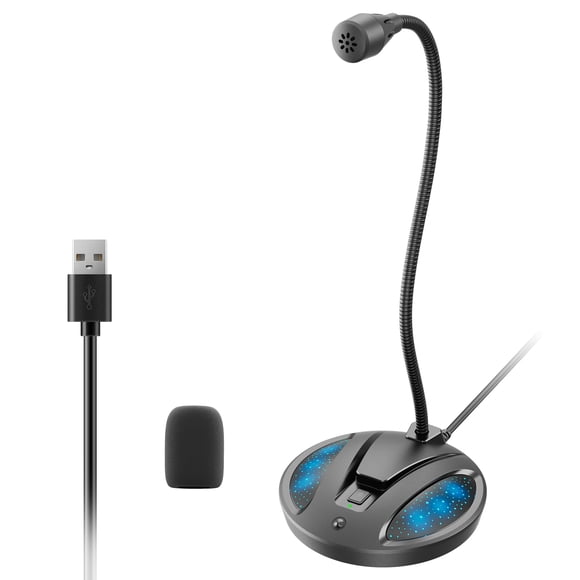 Micrófono CMOCIIY USB Plug & Play con Cancelación de Ruido