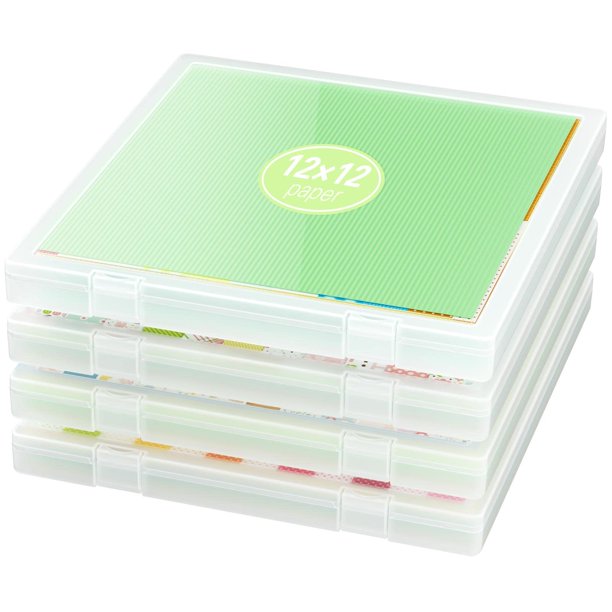 Almacenamiento de papel para álbumes de recortes iBune, paquete de 4 unidades, 30 x 30 cm, plástico