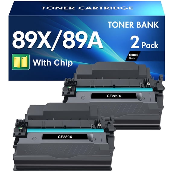 Cartucho de tóner Toner Bank 89X 89A negro, paquete de 2 unidades para HP