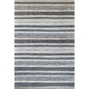 Bazhars - Alfombra 140X200 Cm Am Bol 101 Grey Black