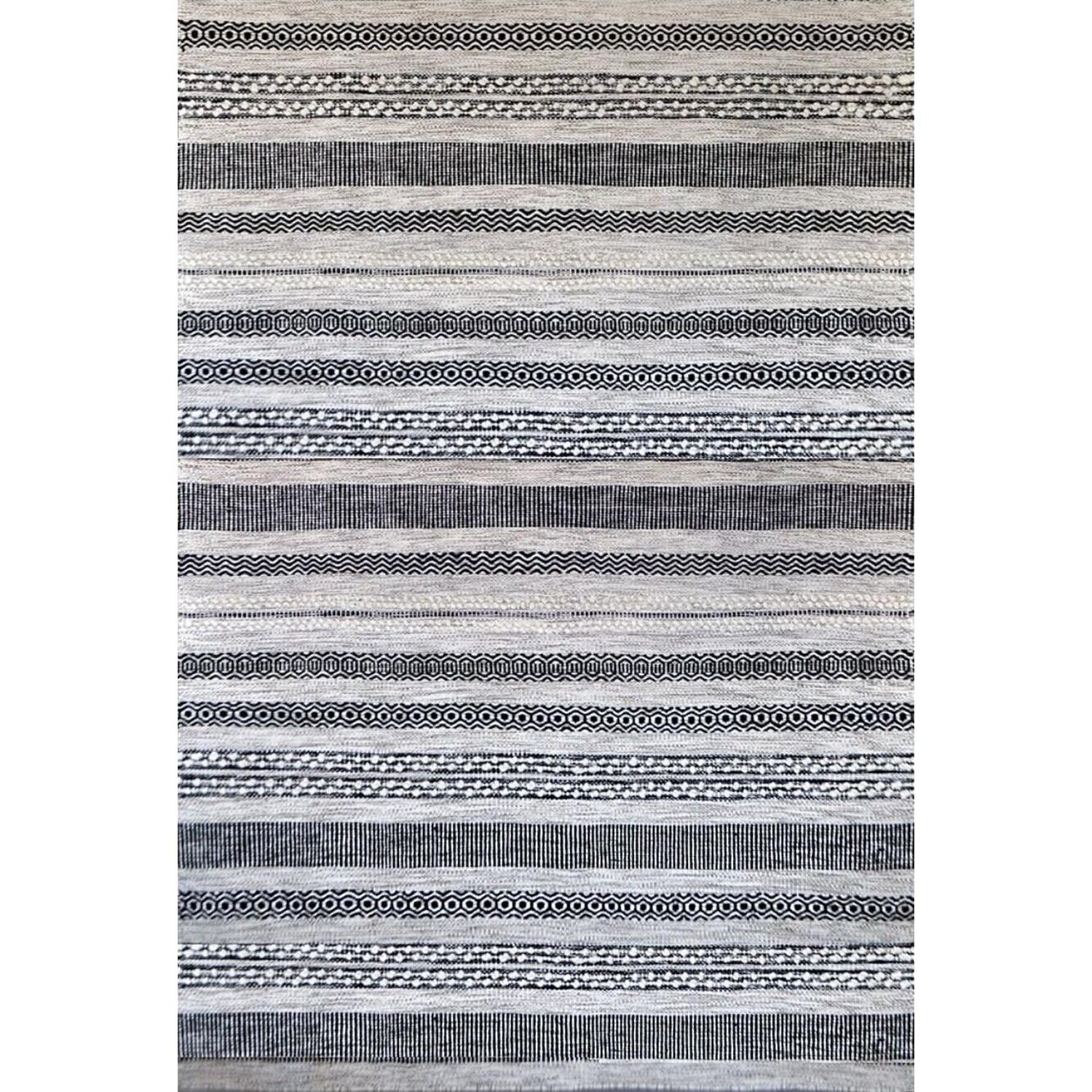 Bazhars - Alfombra 140X200 Cm Am Bol 101 Grey Black