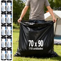 Aileda Bolsa De Basura 70X90 110 Unidades Gruesa Resistente A Raspar Y Rasgar Resistente A Fugas