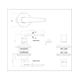 thumbnail image 3 of Cerradura tubular con manilla, Simple paso. (Negro mate). SKU: SDM40-BL, 3 of 3