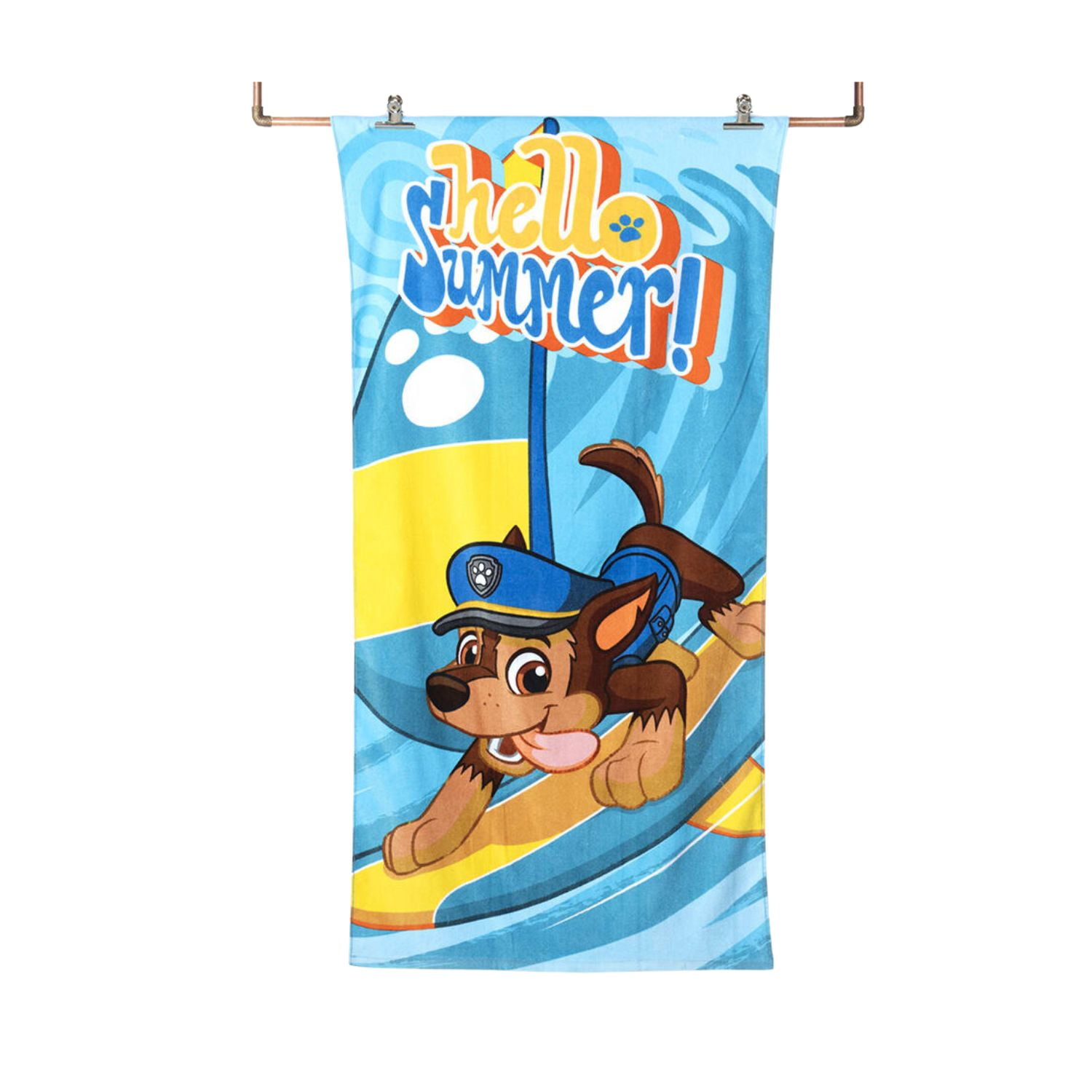 Genérico - Toalla De 70x140cm Dibujo Animado Perro Policia Surfista