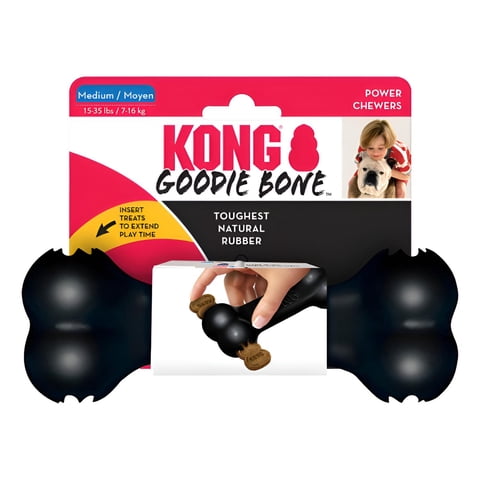 Kong Extreme Goodie Bone Hueso Rellenable Para Perro Talla M Negro