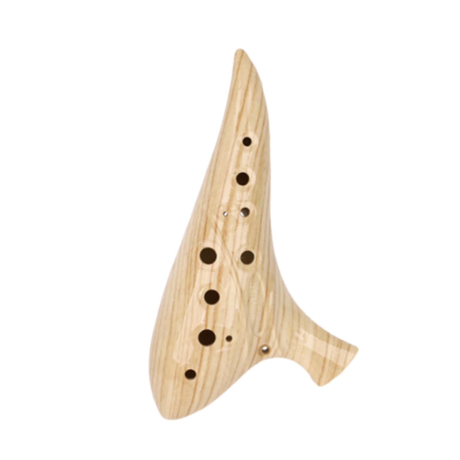 Magideal - Ocarina De 12 Agujeros, Instrumento Artesanal, Portátil, Elegante, De Resina, Práctica, Profesional, Regalo Para Principiantes, Adultos Y Amantes De L Amarillo