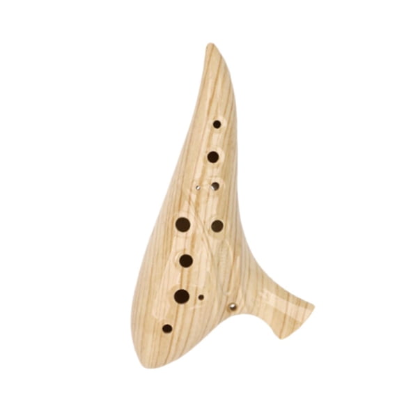 Ocarina de 12 Agujeros, Instrumento Artesanal, Portátil, Elegante, de Resina, Práctica, Profesional, Regalo para Principiantes, Adultos Y Amantes de L Amarillo