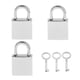 thumbnail image 2 of Lote De 3 Mini Candados Cuadrados Key Lock Plata, 2 of 3