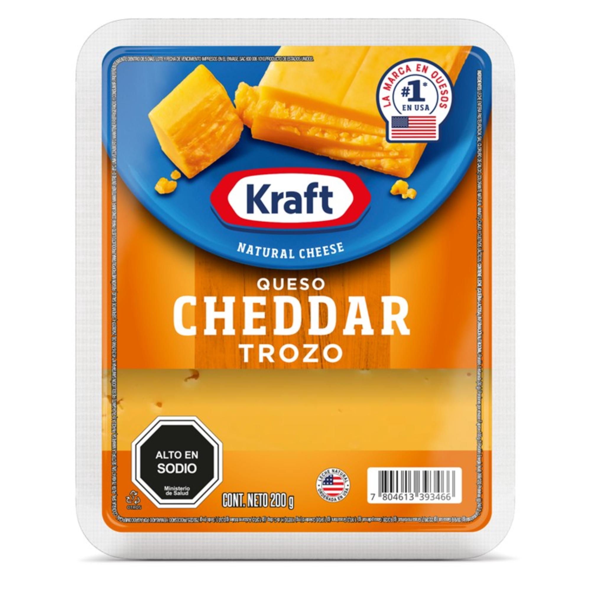 Queso Cheddar Trozo Kraft 200g
