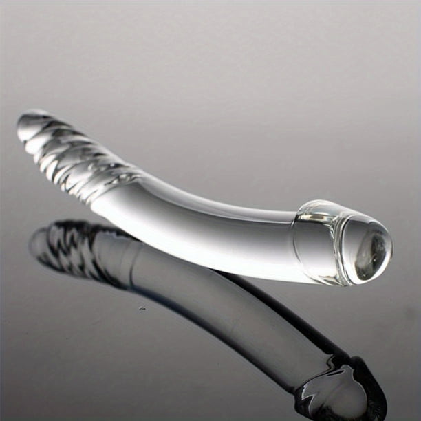 Crystal Glass Dildo and Anal Plug Set - G Spot Masturbation and Training Toys for Men and Women
