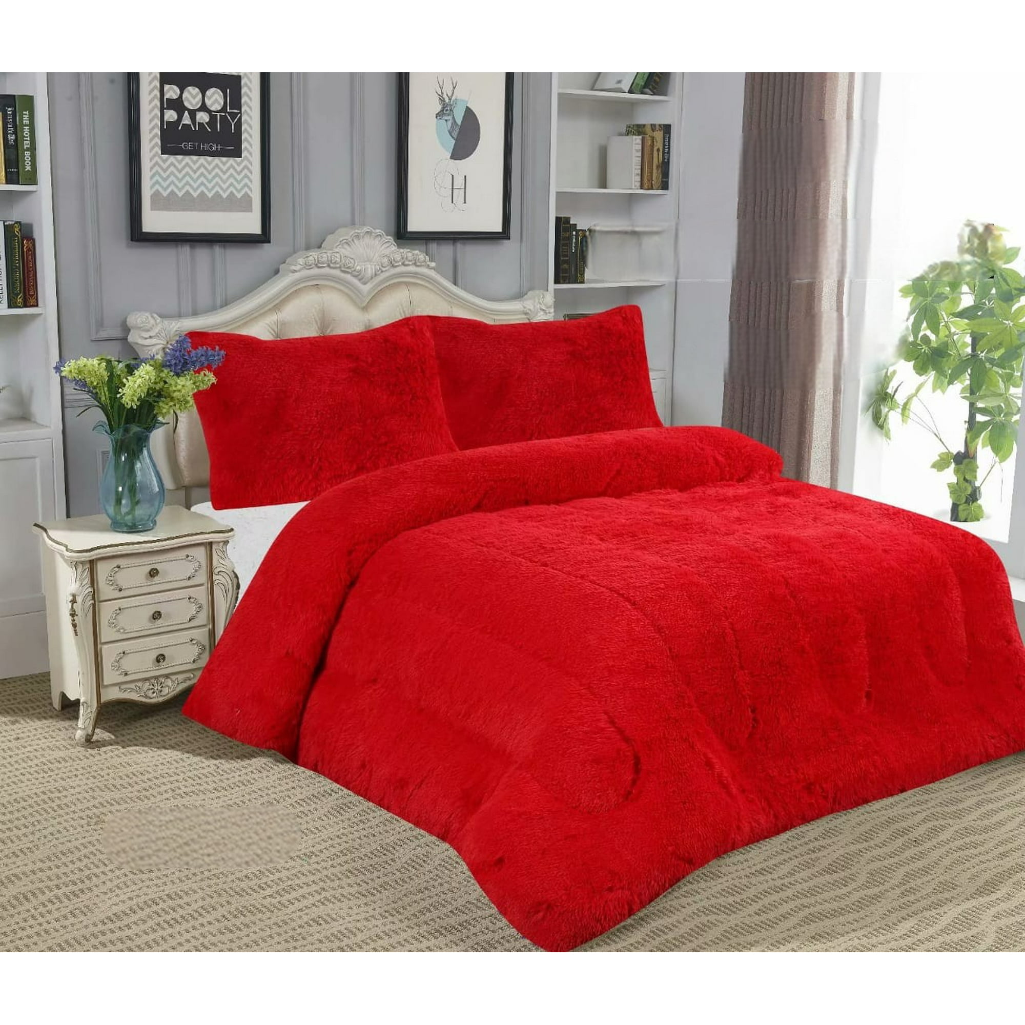 Angeles Del Hogar - Peludo Con Chiporro 2 Plazas Rojo