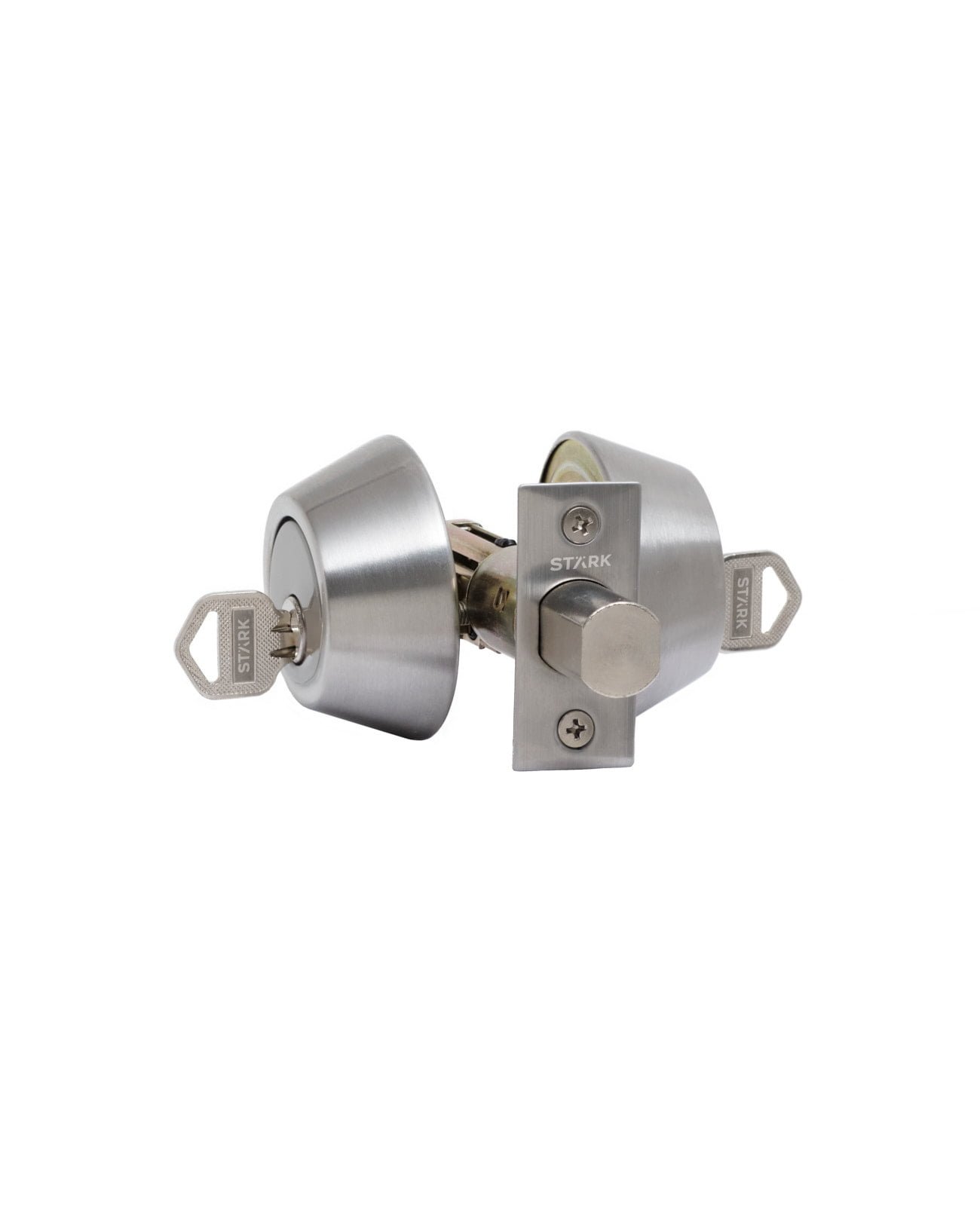 Stark Design - Cerrojo De Seguridad, Cilindro Exterior E Interior. (Acero Inoxidable). Sku: Sdce0-Ai