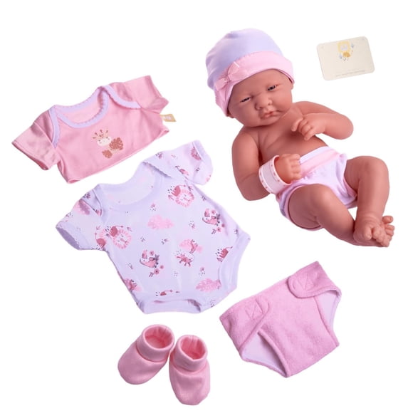 Set de regalo Layette Baby Doll JC Toys La Newborn Nursery de 14 pulgadas