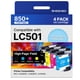 thumbnail image 1 of Cartuchos de tinta SHEENGO LC501 compatibles, paquete de 4, 1 of 7