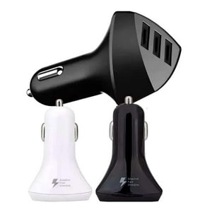 Gen - Cargador De Auto 3 Puertos Usb Celular Tablet Gps Multicolor