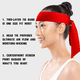 thumbnail image 4 of Cinta para la cabeza que absorbe el sudor, diadema con lazo, banda para el pelo para hombres, mujeres, niños y niñas, banda para el sudor ninja atlética, bandana pirata para tenis y entrenamiento., 4 of 5