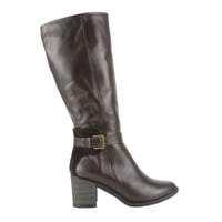 Bota Exs De Cuero Broche Café