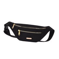 Bothyi - Riñonera De Moda Para Mujer, Riñonera Con Correa Ajustable Para Viajar, Color Negro