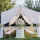 thumbnail image 4 of TELÓN Party Village 15 m x 6 m Cortinas Blancas Pack de 4, 4 of 9
