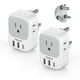 thumbnail image 1 of Adaptador de enchufe TESSAN tipo M con 4 tomas de corriente alterna y 3 puertos USB, 1 of 3