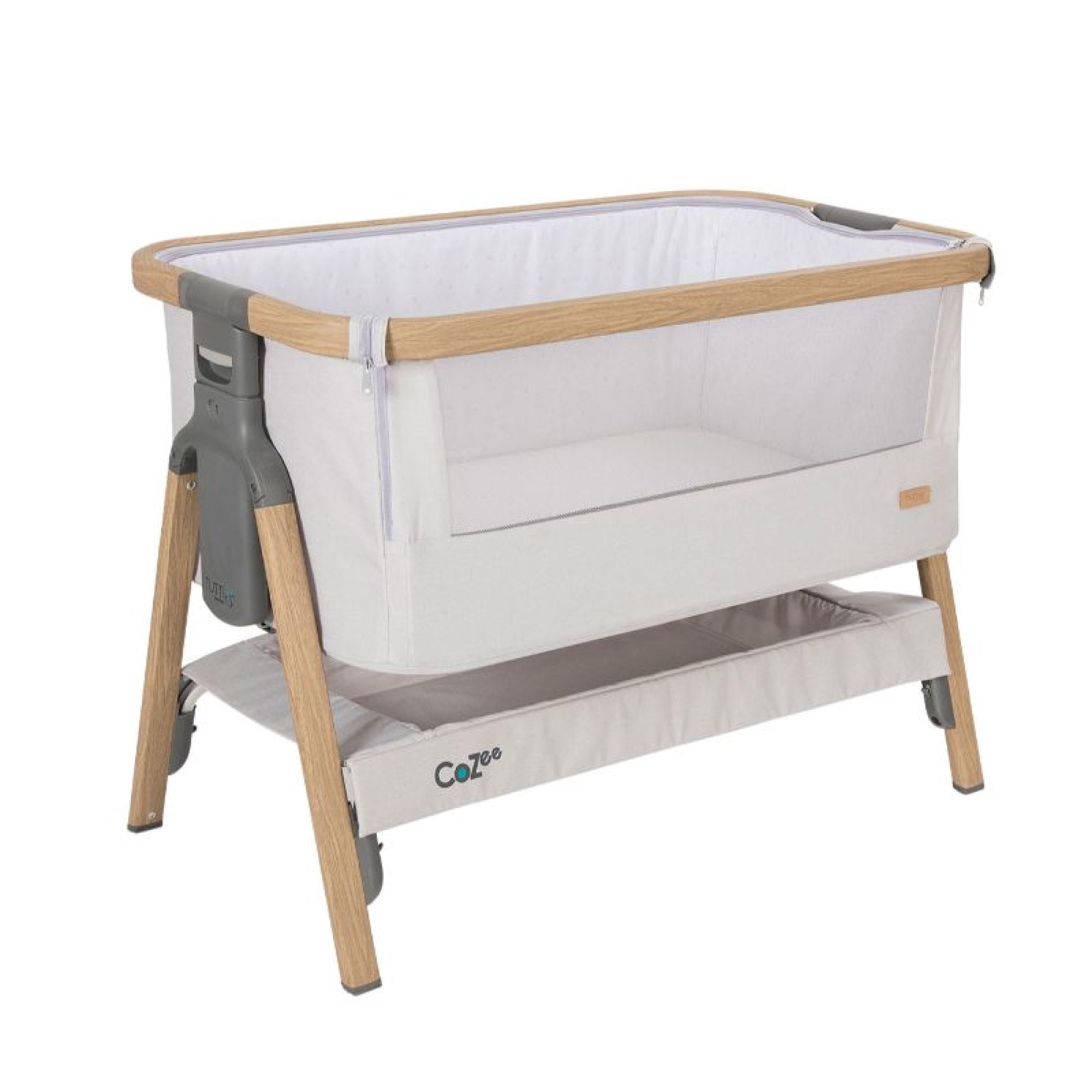Cuna Colecho Cozee Gris plata y madera