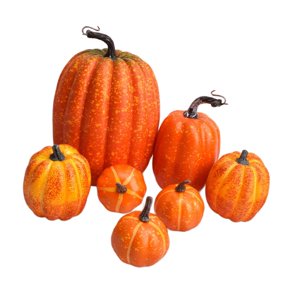 Magideal - 7 Piezas De Calabazas Falsas, Modelo De Accesorios De Espuma De Para Halloween, Pequeñas Calabazas De Simulación Realistas Para Bricolaje, Modelo Para Naranja